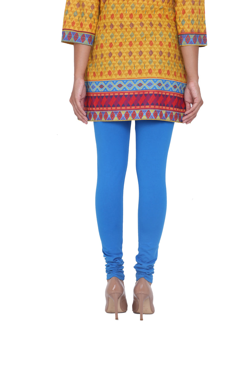 Solid Churidar Leggings - Blue