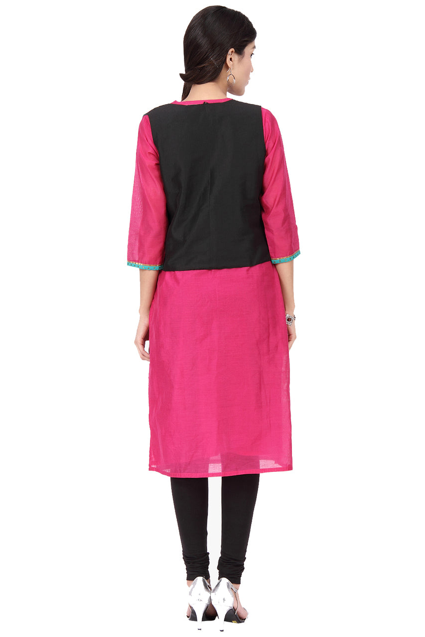 Straight Kurta Tunic With Vest | Ethnicity