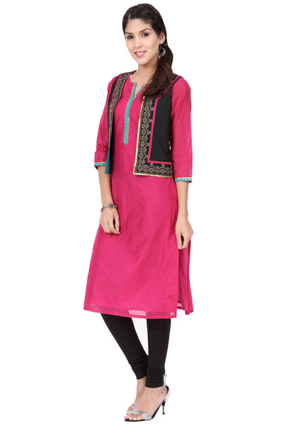 Straight Kurta Tunic With Vest | Ethnicity