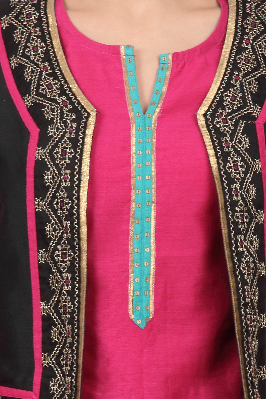 Straight Kurta Tunic With Vest | Ethnicity