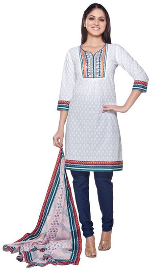Trishaa Women's Salwaar Kameez Set- Printed Neck Yoke ÛÒ Front