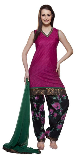 Trishaa Womens Indian Ethnic Sleevless Kurta Tunic & Contrast Patiala Salwaar Set ÛÒ Front