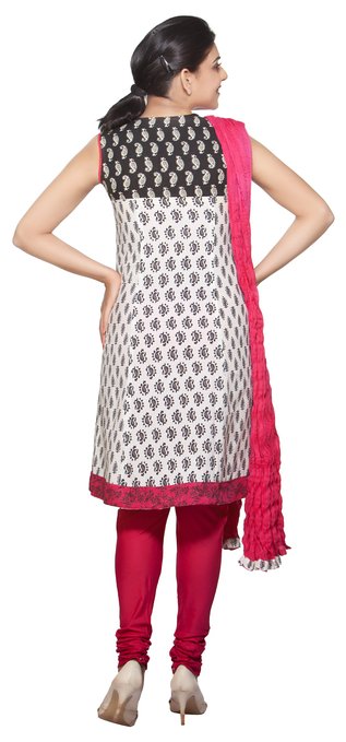 Trishaa Women's Salwaar Kameez Set- Embroidered & Lace Worked Yoke ÛÒ Back
