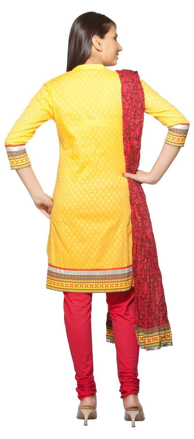 Trishaa Women's Salwaar Kameez Set- Front Pleats & Printed Borders ÛÒåÊBack