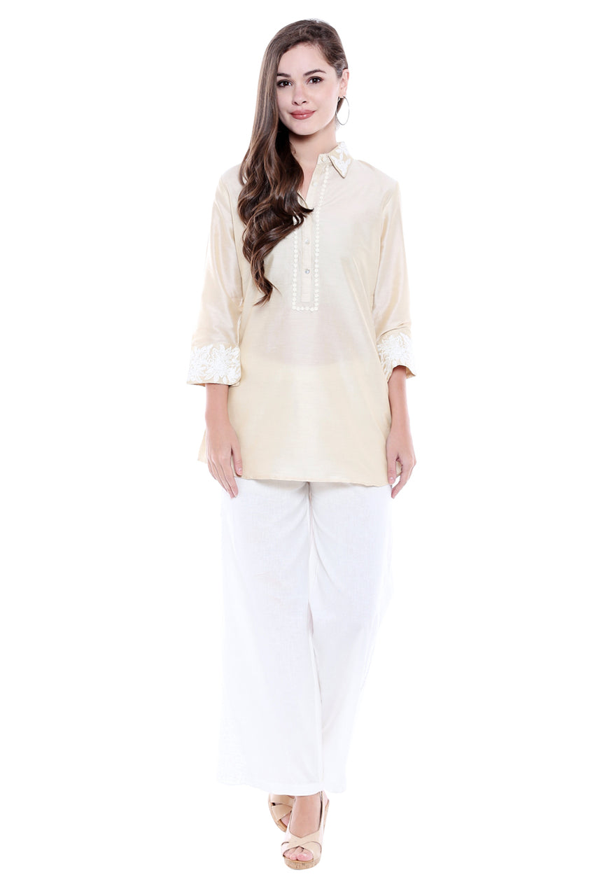  Women's Classic Kurta Tunic Shirt  - Full display | In-Sattva