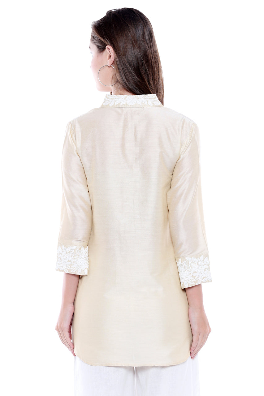  Women's Classic Kurta Tunic Shirt  - Back | In-Sattva