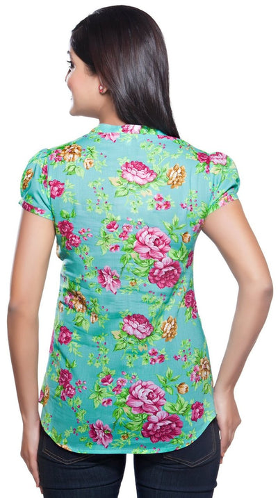 Akkriti Women's Kurta Tunic- Bright Print & Front Pleats ÌÎÌ_Ì´åÇÌÎÌ__ÌÎÌ_ÌÎ_ÌÎÌ_Ì´åÌÎÌ_ÌÎ_ÌÎÌ_Ì´å« Back
