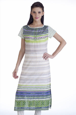 MB Womens Ethnic Mulit-Print Kurta Tunic