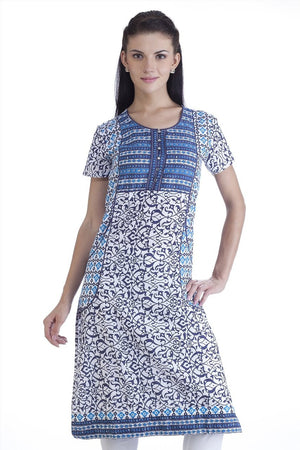 MB Womens Ethnic Abstract Printed Kurta Tunic