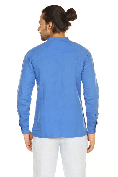 A.N.D. by Anita Dongre Pullover Tunic with Mandarin Collar and Buttoned Pocket ÌÎå«ÌÎ_ÌÎÌ_ÌÎåÌÎÌ_ÌÎå´ Blue Back