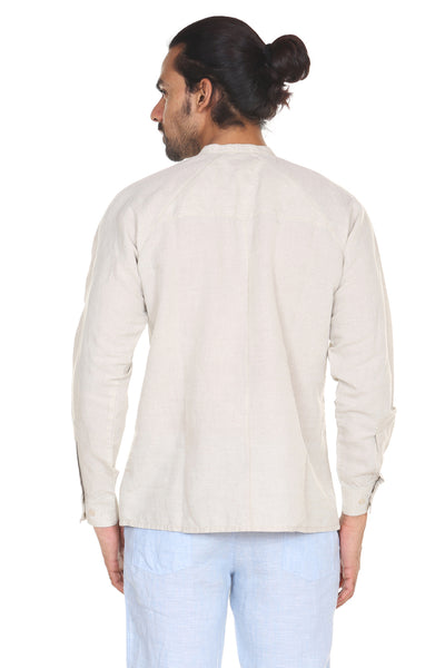 A.N.D. by Anita Dongre Pullover Tunic with Mandarin Collar and Buttoned Pocket ÌÎå«ÌÎ_ÌÎÌ_ÌÎåÌÎÌ_ÌÎå´ Natural Back