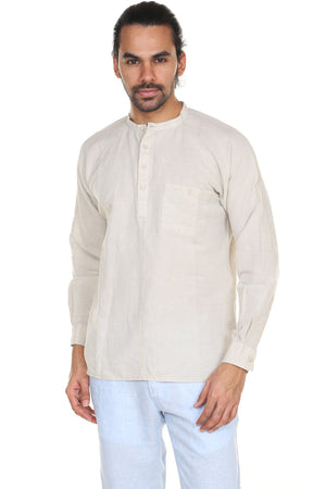 A.N.D. by Anita Dongre Pullover Tunic with Mandarin Collar and Buttoned Pocket ÌÎå«ÌÎ_ÌÎÌ_ÌÎåÌÎÌ_ÌÎå´ Natural Front