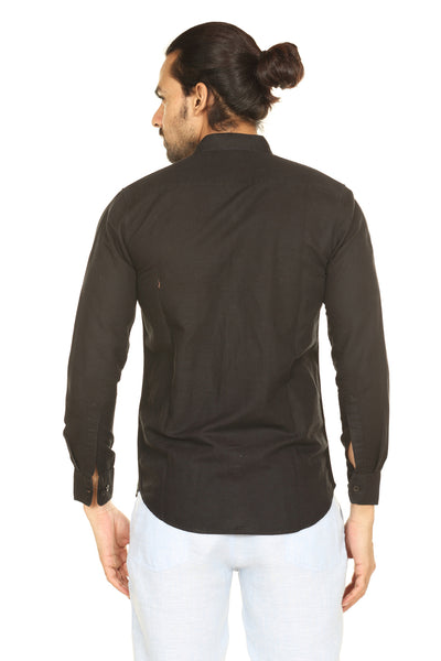A.N.D. by Anita Dongre Button Down Shirt with Mandarin Collar Ì´Ì_ÌÎÌÌÎÌ¥ Black Back