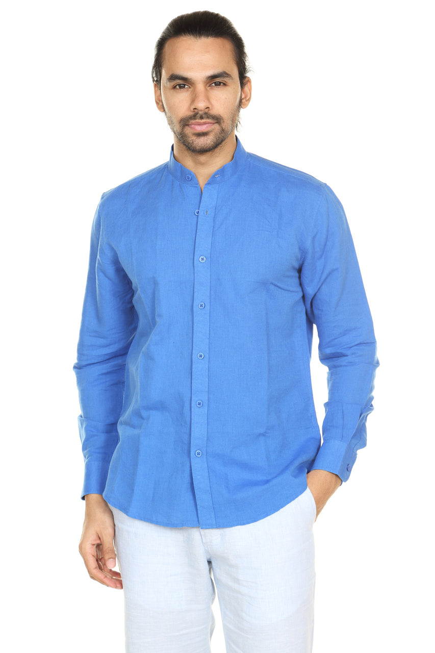 A.N.D. by Anita Dongre Button Down Shirt with Mandarin Collar Ì´Ì_ÌÎÌÌÎÌ¥ Cornflower Blue Front