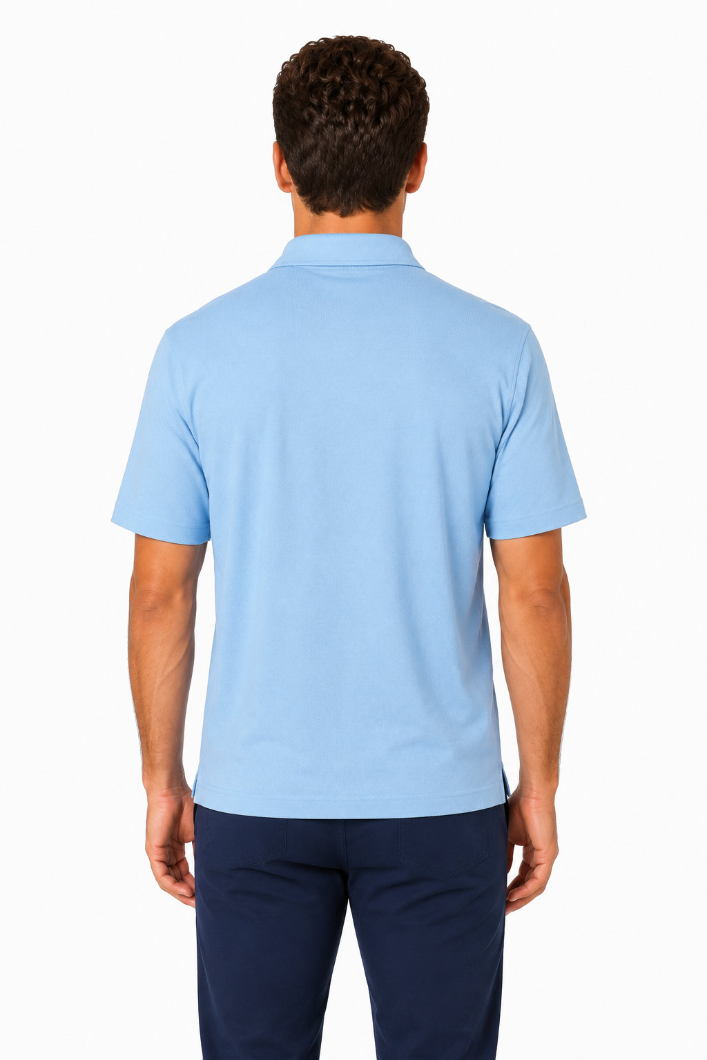 AVA Athletica Men's Classic Polo Quick-Dry Golf, Tennis, T-Shirt with Pocket Light Blue
