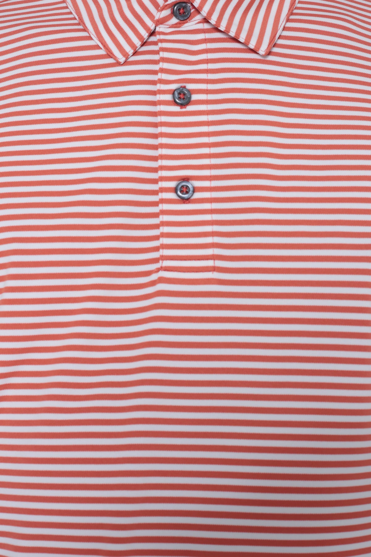 AVA Athletica Men's Polo Collar Moisture-Wick Active Wear Fine Striped T-Shirt Ginger