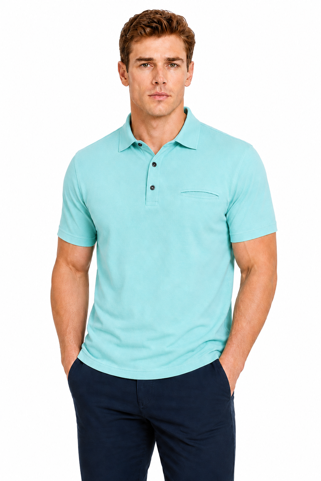 AVA Athletica Men's Classic Polo Quick-Dry Golf, Tennis, T-Shirt with Pocket Green