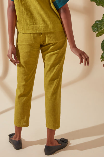 Women's Bohemian Classic 100% Cotton Straight-Fit Mustard Pants