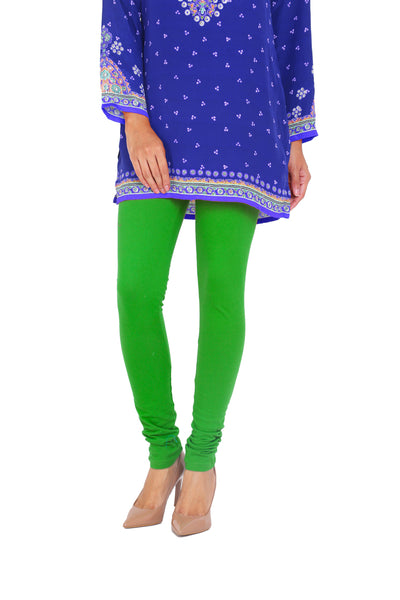 Solid Churidar Leggings - Green