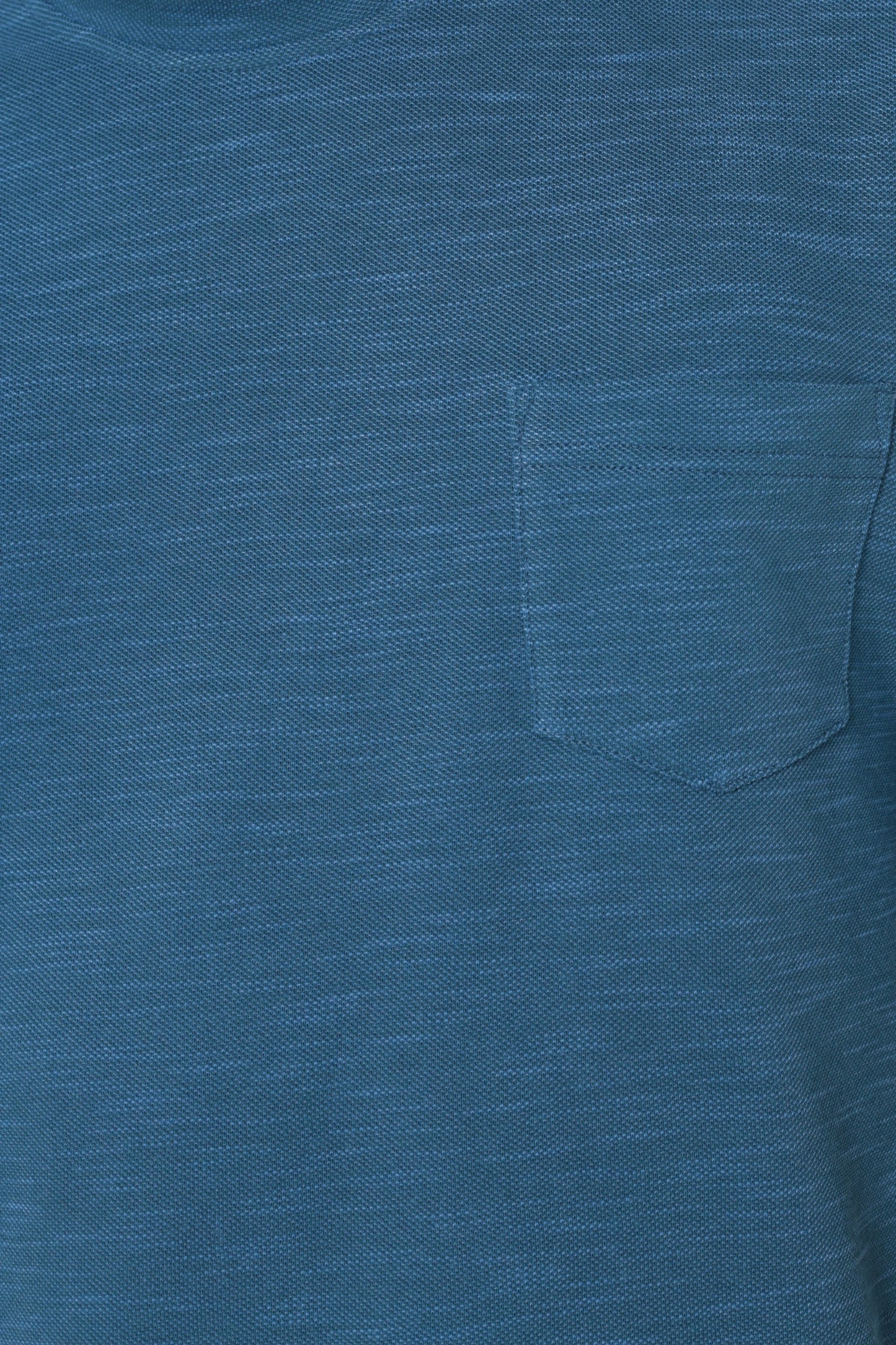 AVA Athletica Men's Round Neck Performance Wear Space Dyed Soft Tee with Pocket Mallard Blue