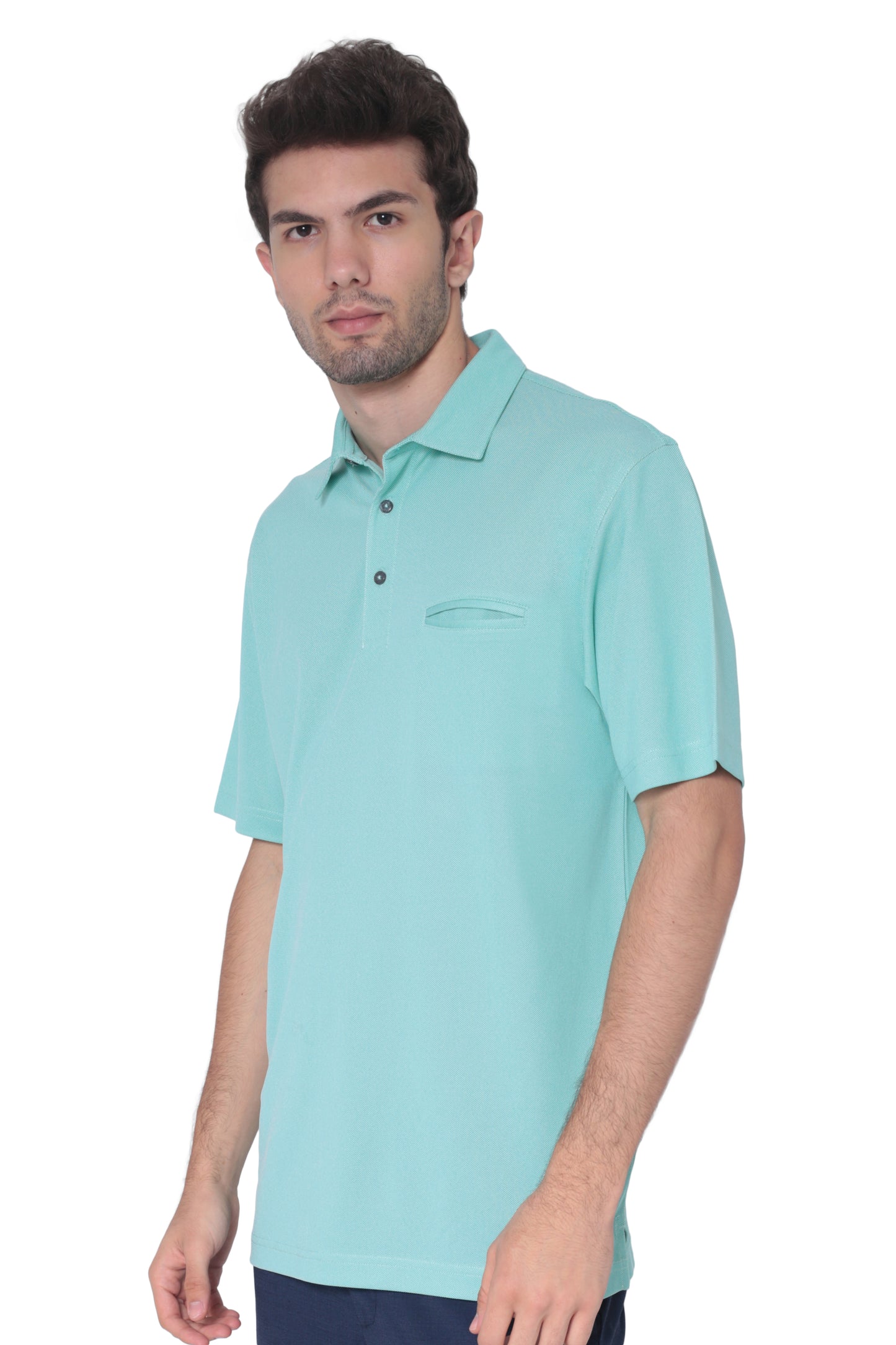 AVA Athletica Men's Classic Polo Quick-Dry Golf, Tennis, T-Shirt with Pocket Green