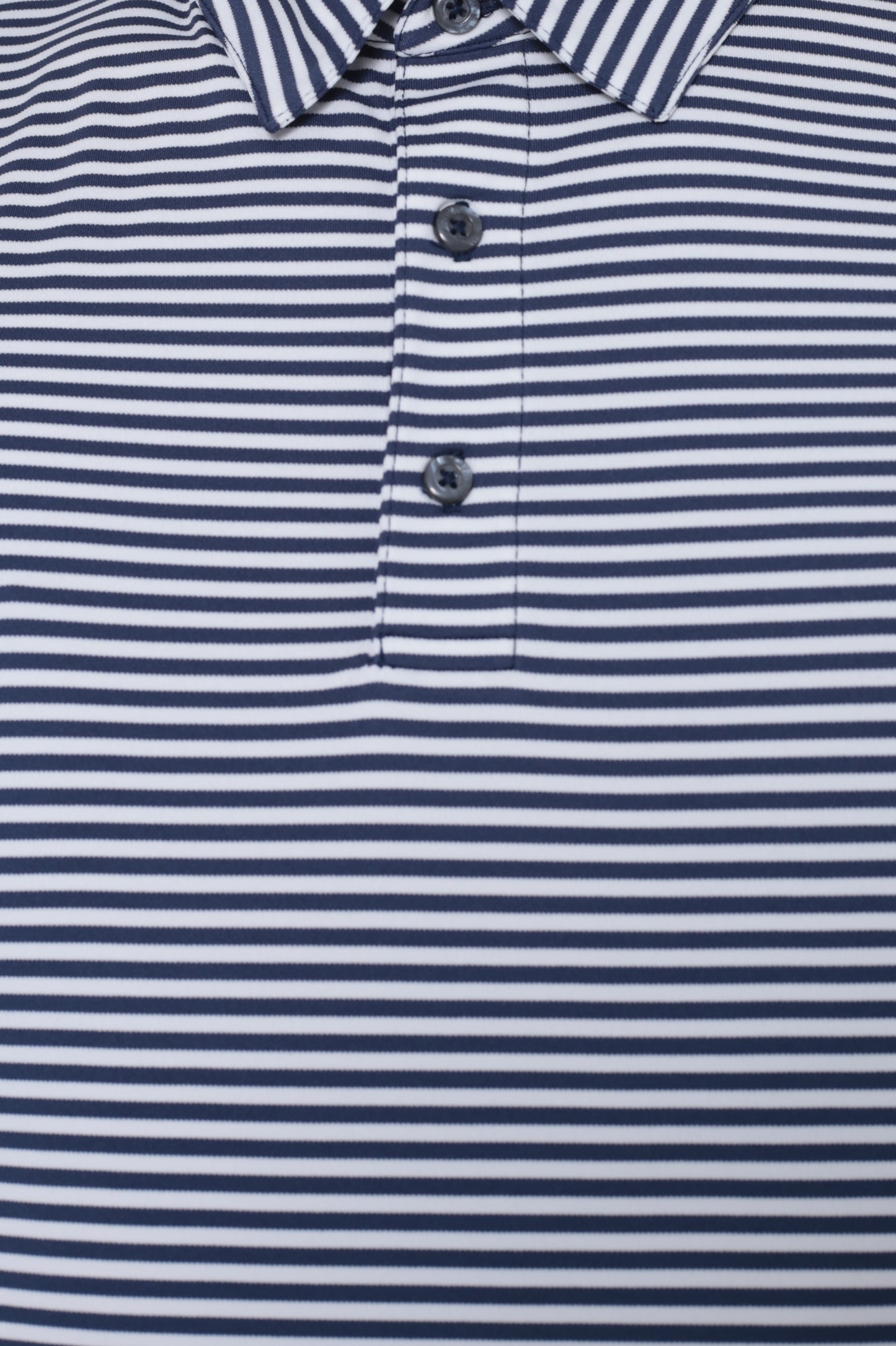 AVA Athletica Men's Polo Collar Moisture-Wick Active Wear Fine Striped T-Shirt Navy
