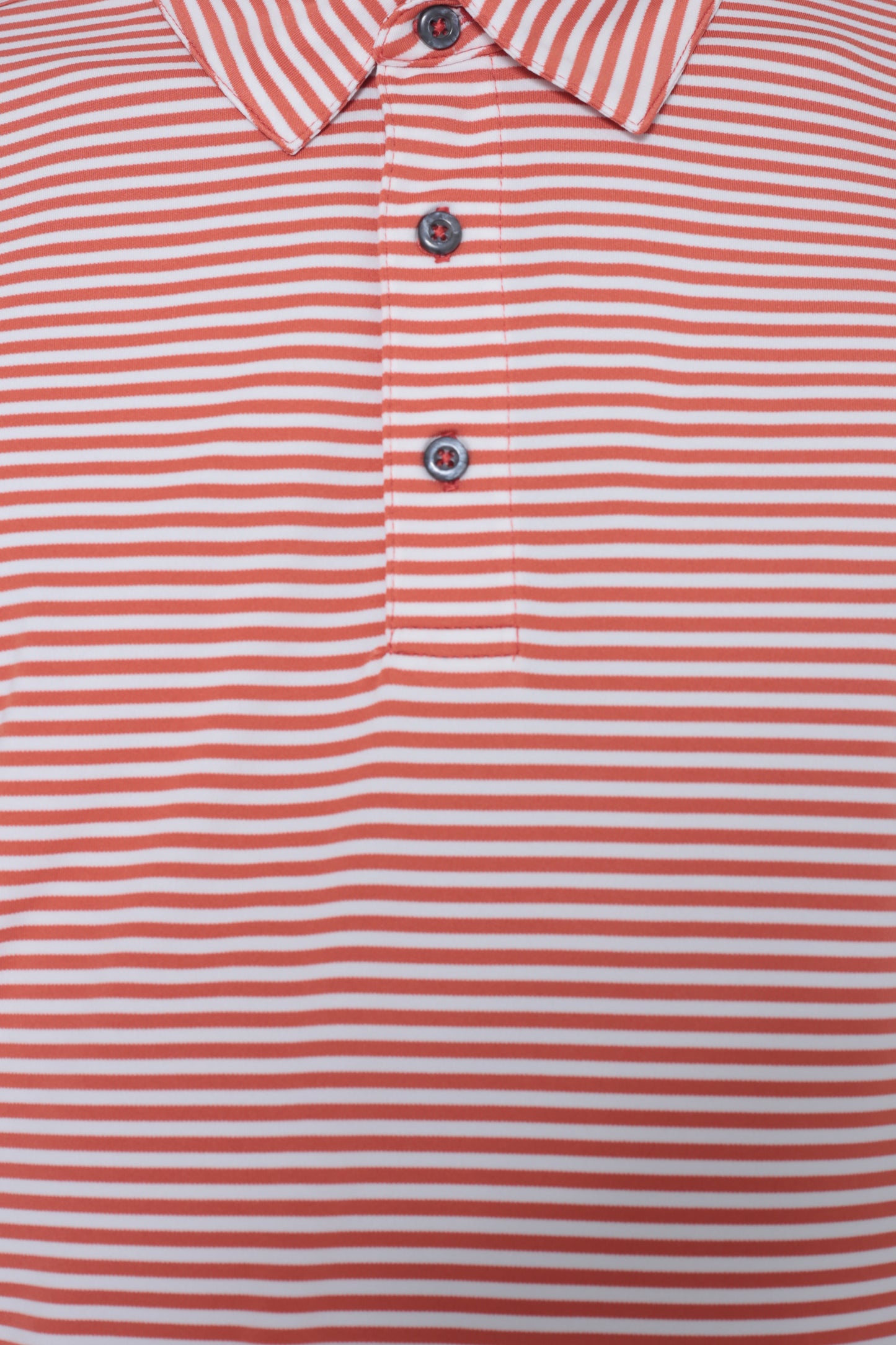 AVA Athletica Men's Polo Collar Moisture-Wick Active Wear Fine Striped T-Shirt Ginger