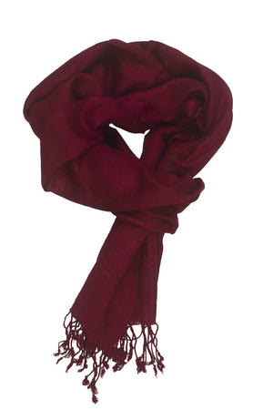 In-Sattva Colors Pink/Magenta solid color rayon scarf stole, primary product image highlighting its color, pattern and woven texture.