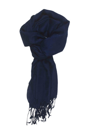 In-Sattva Colors Blue geometric printed rayon scarf stole, primary product image highlighting its color, pattern and woven texture.