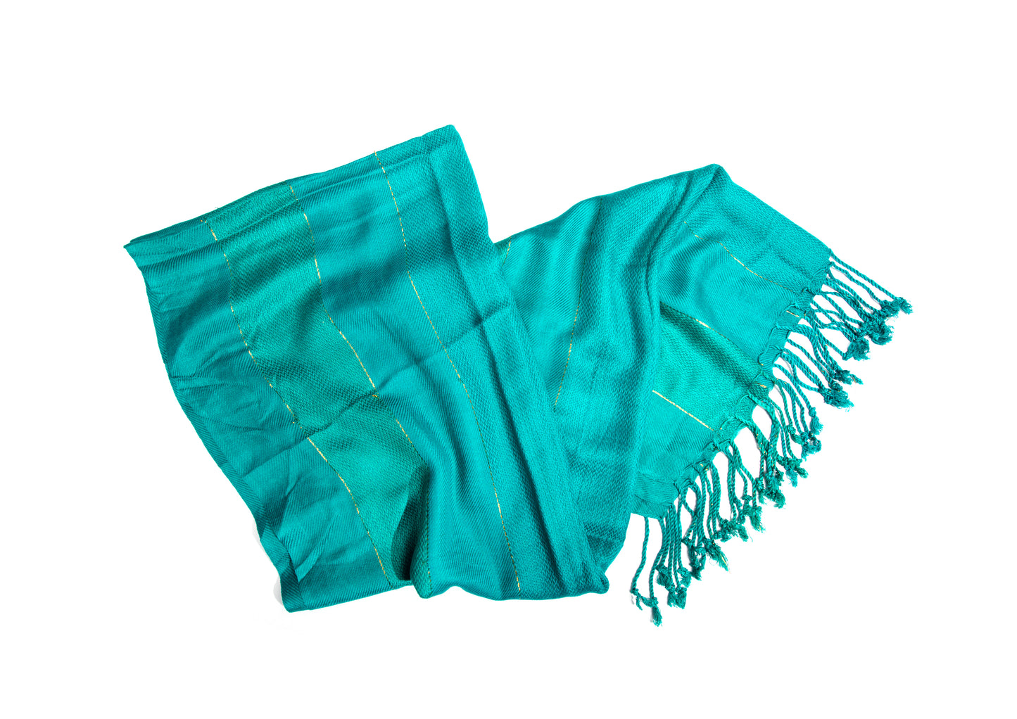 In-Sattva Blue multi-tone handwoven rayon scarf stole, additional product image highlighting its color and woven detailing.