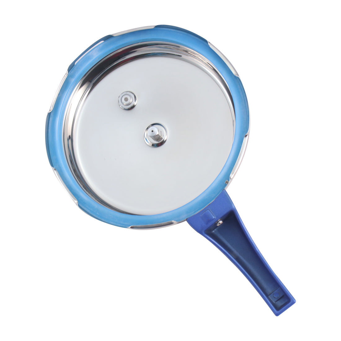 Nigella stainless steel outer lid pressure cooker, bottom view
