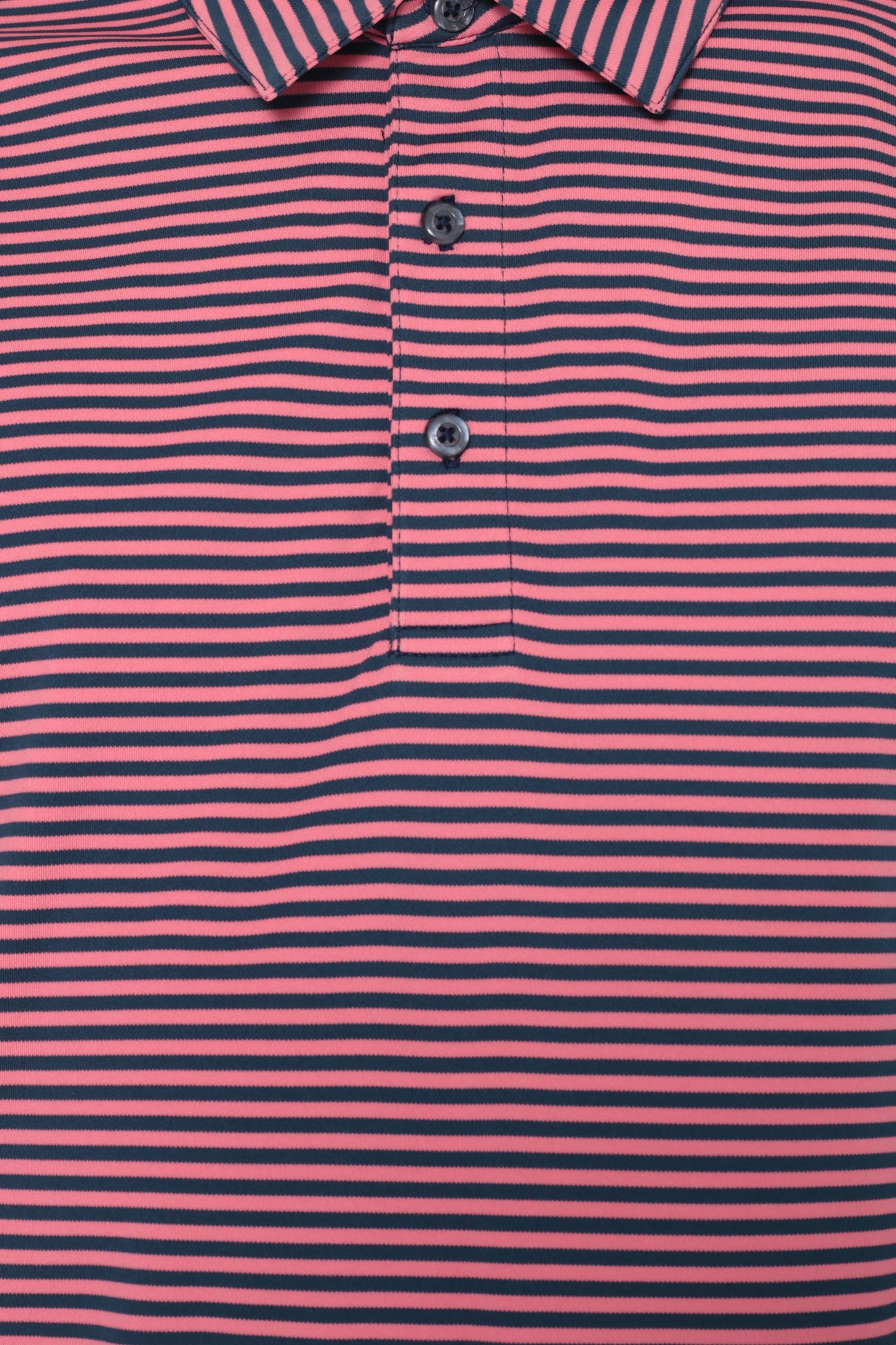 AVA Athletica Men's Polo Collar Moisture-Wick Active Wear Fine Striped T-Shirt Rose