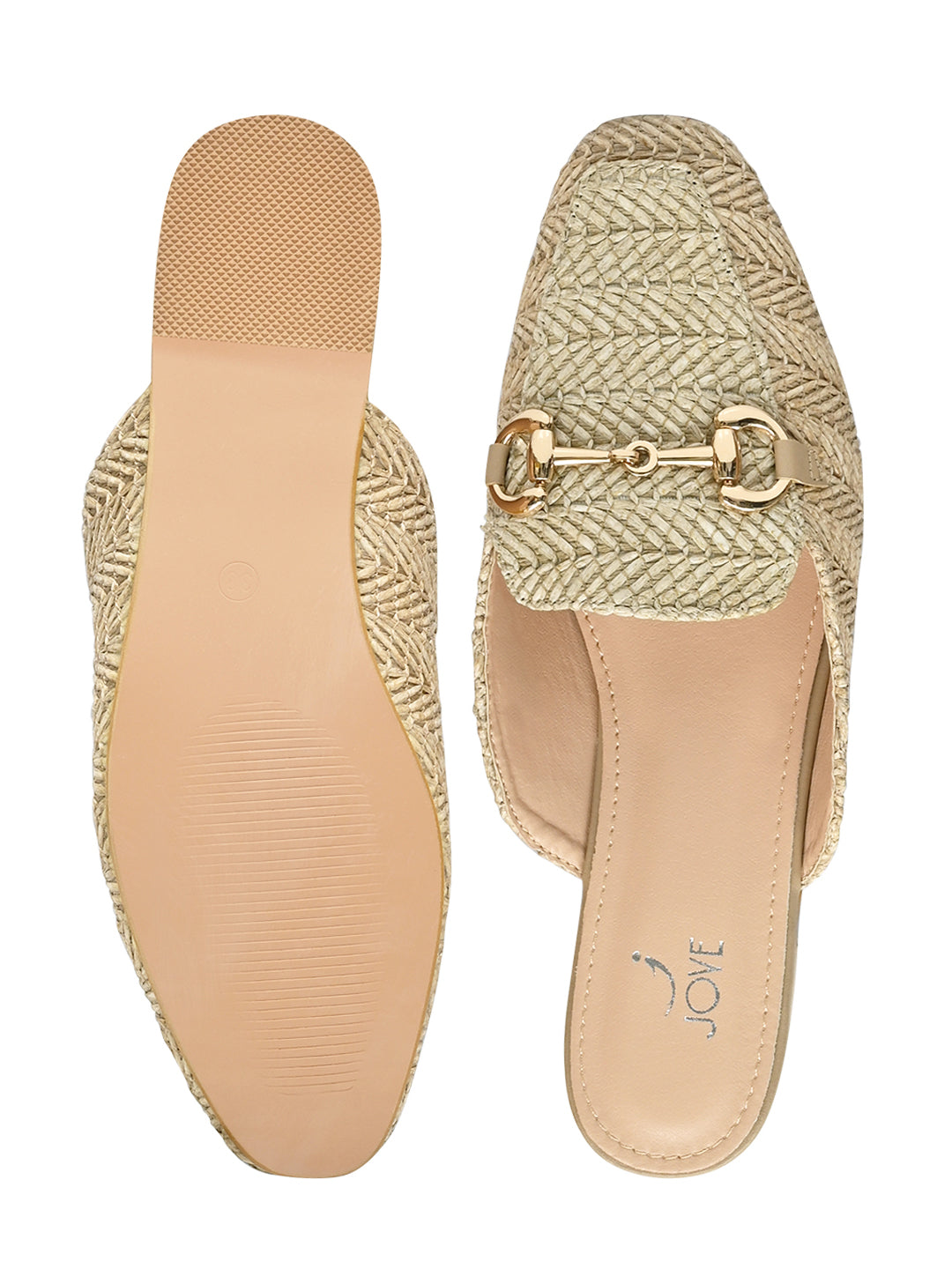 Jove Women's Beige Mules