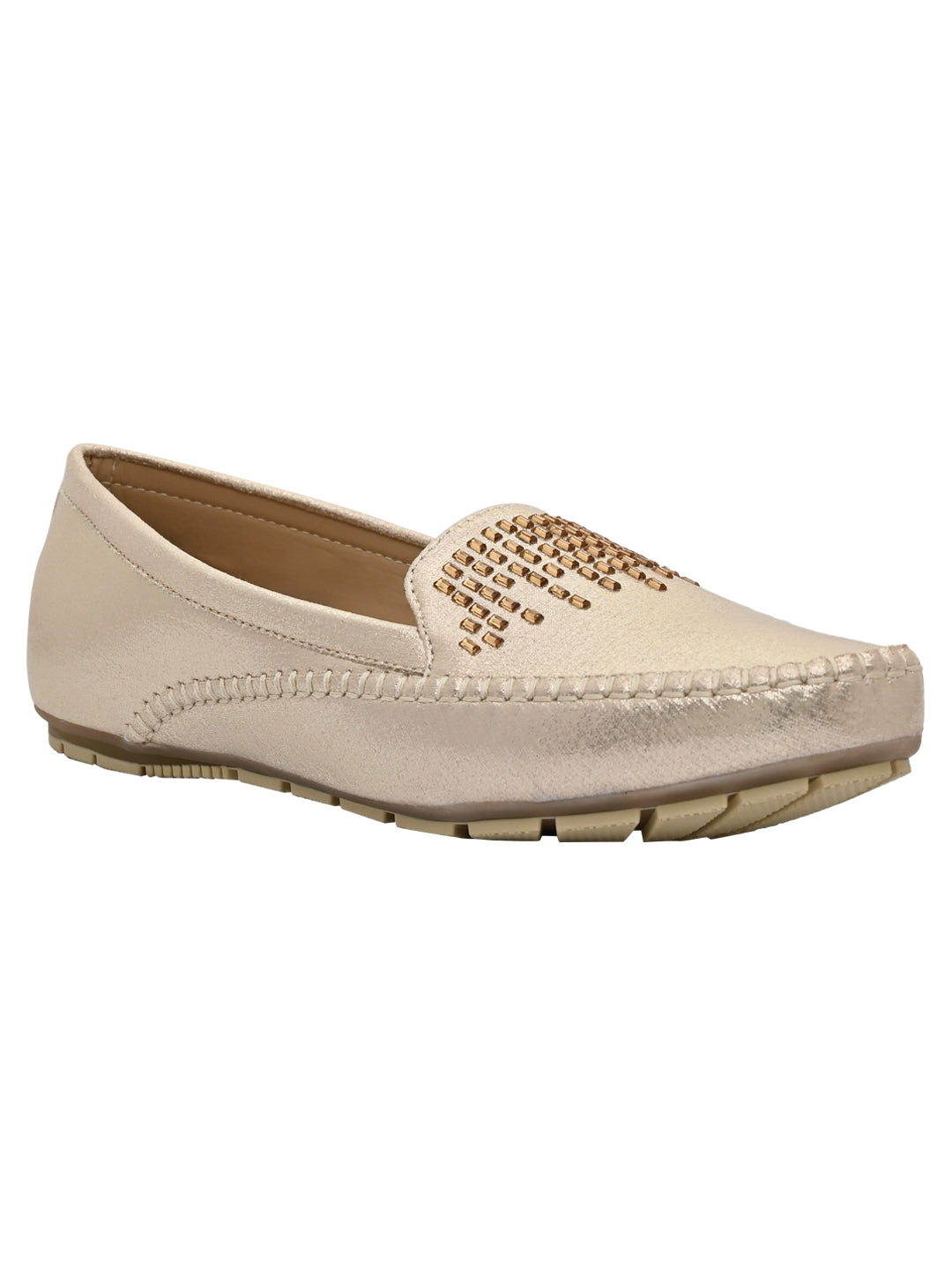 Jove Women's Embellished Gold Loafer