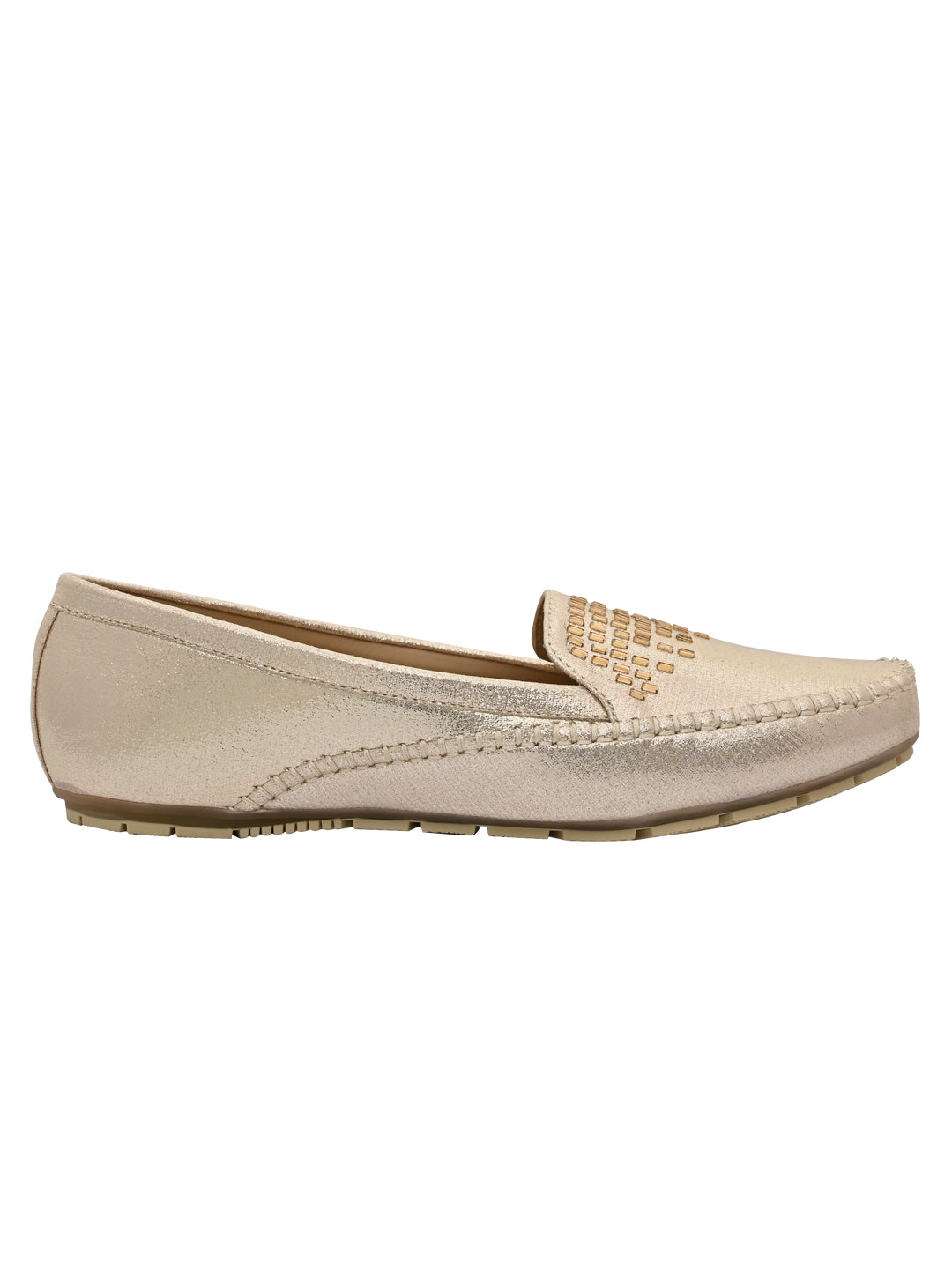 Jove Women's Embellished Gold Loafer