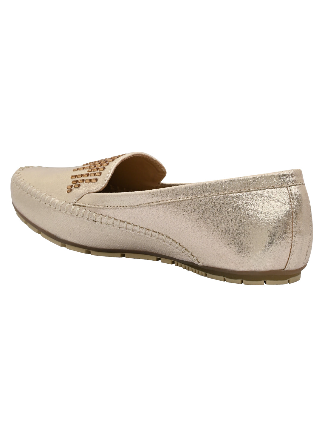 Jove Women's Embellished Gold Loafer