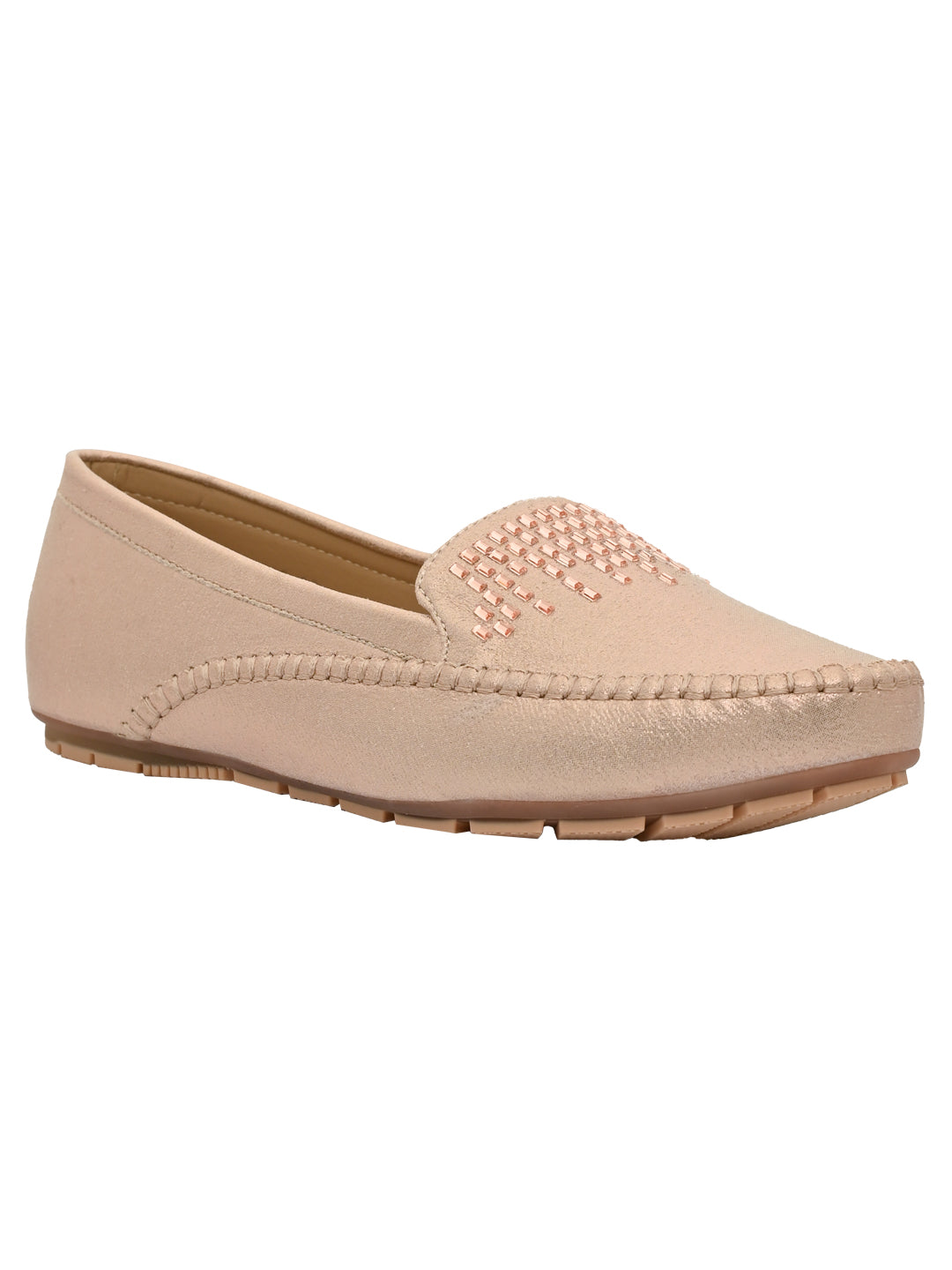 Jove Women's Embellished Rose Gold Loafer