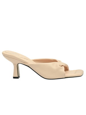 Jove Womens Heeled Mule Beige