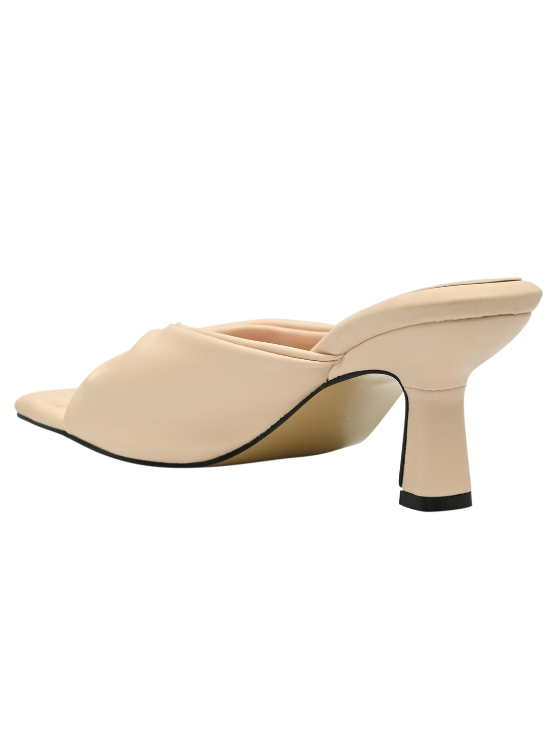 Jove Womens Heeled Mule Beige