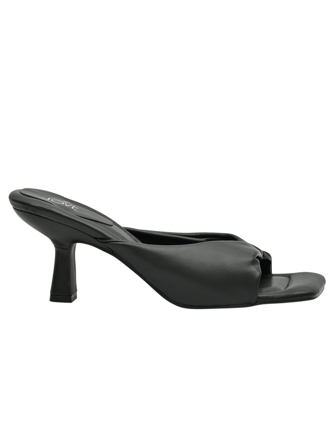 Jove Womens Heeled Mule Black