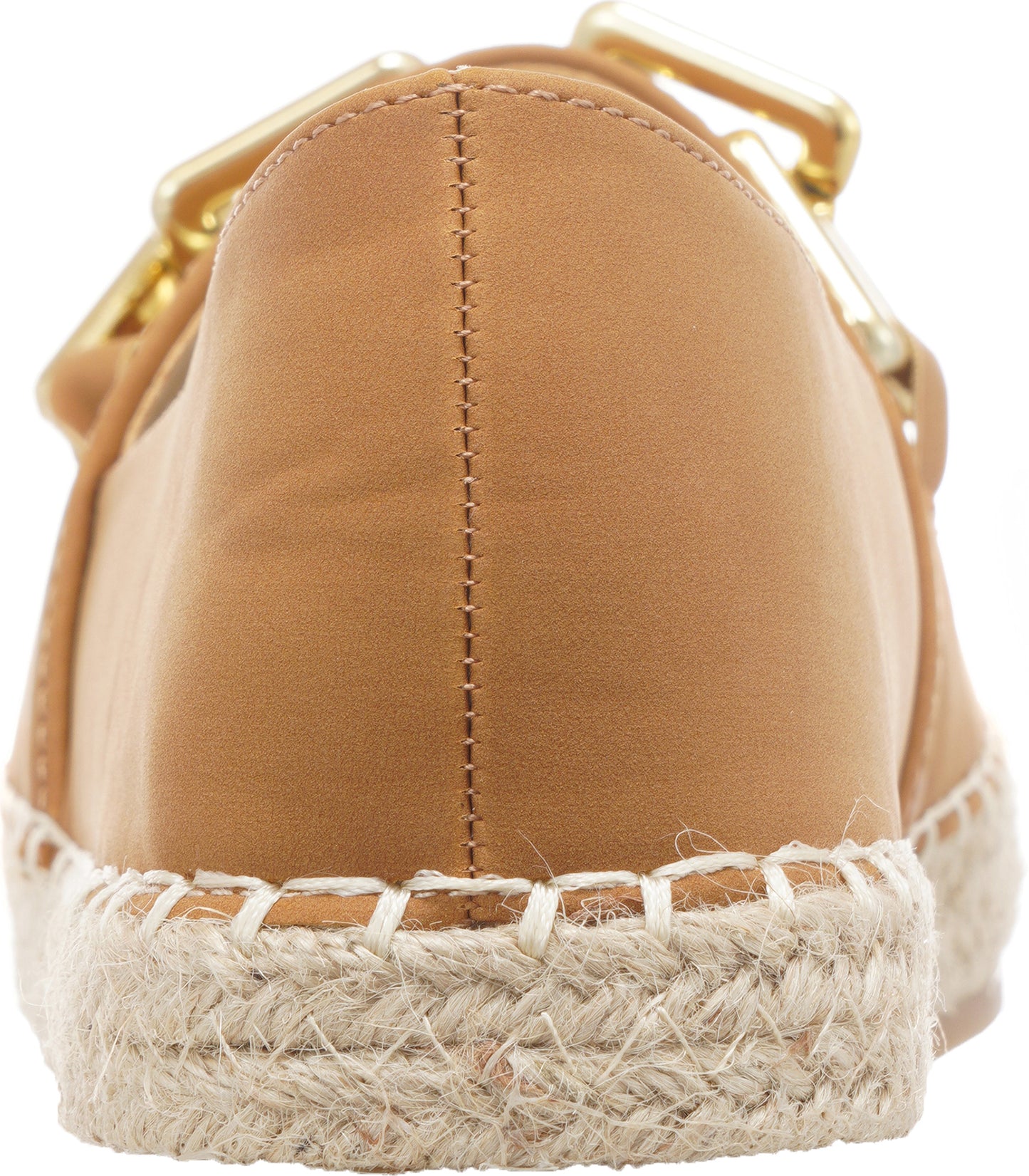 Jove Tan Espadrille Loafer with Gold Chain