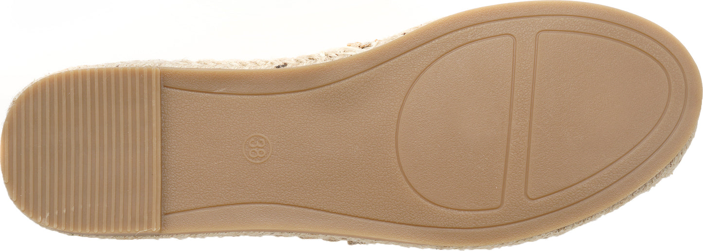 Copy of Jove Embellished Beige Lace Espadrille Shoe