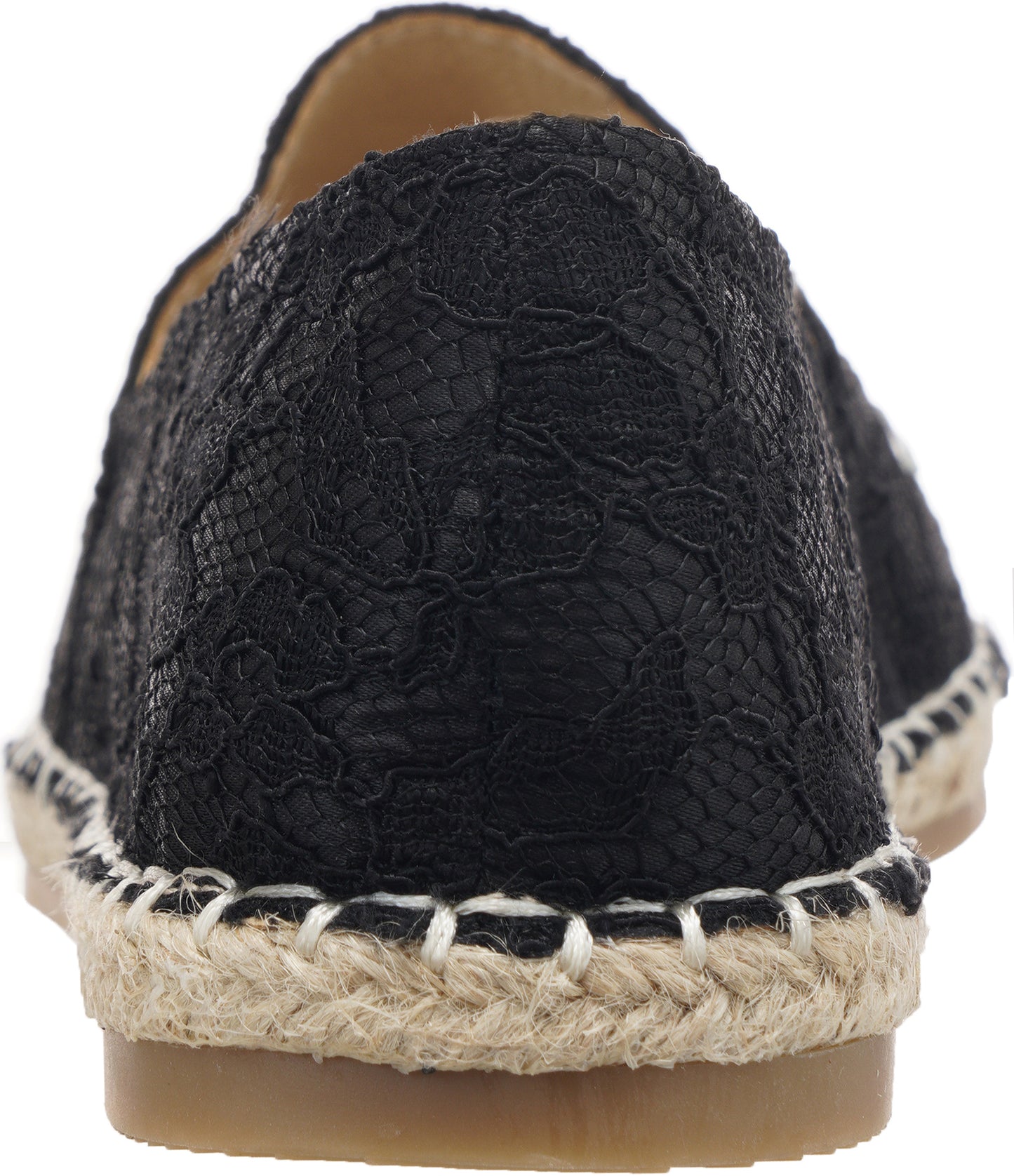 Jove Embellished Black Lace Espadrille Shoe