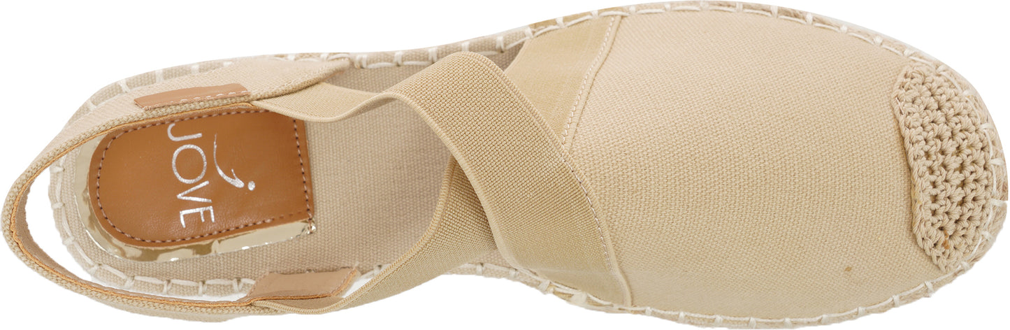 Jove Beige Espadrille Slingback Shoe