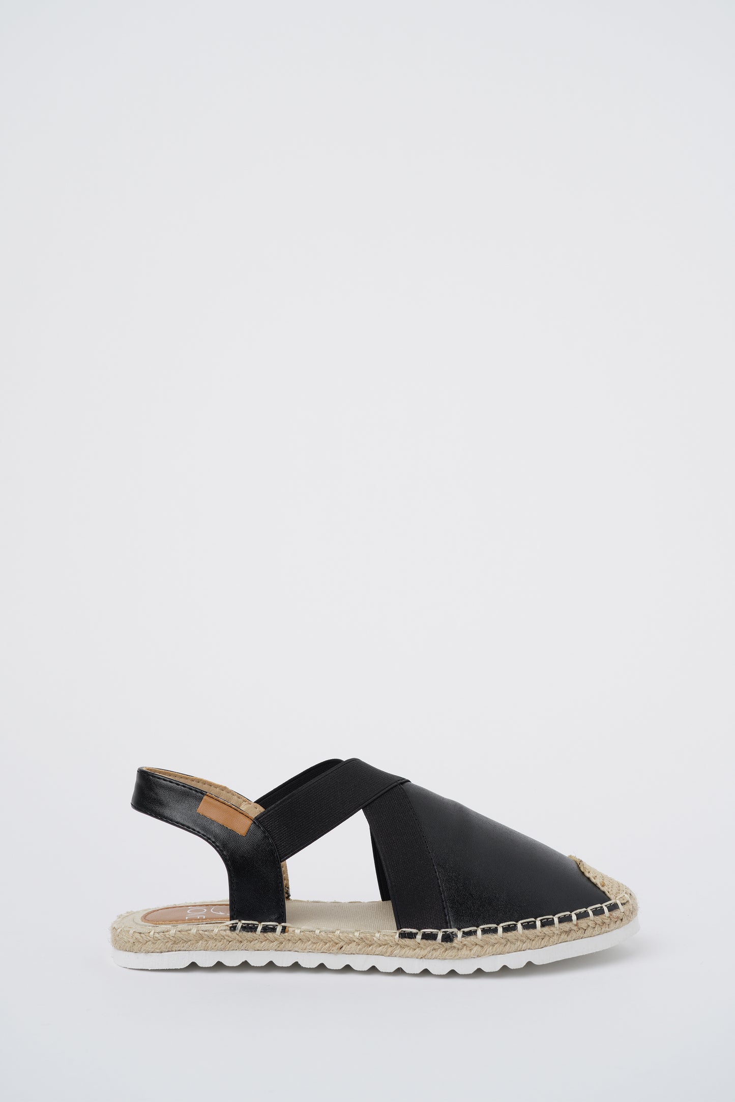 Jove Black Espadrille Slingback Shoe