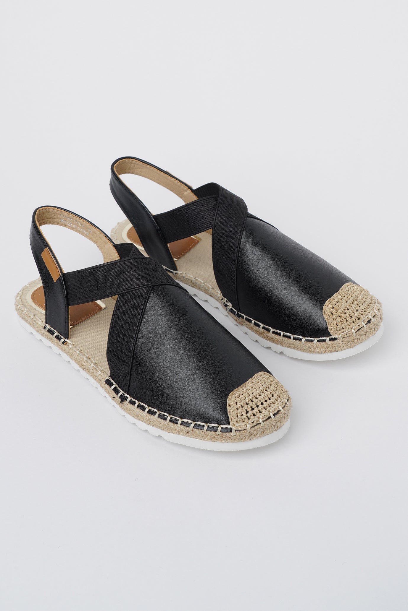 Jove Black Espadrille Slingback Shoe