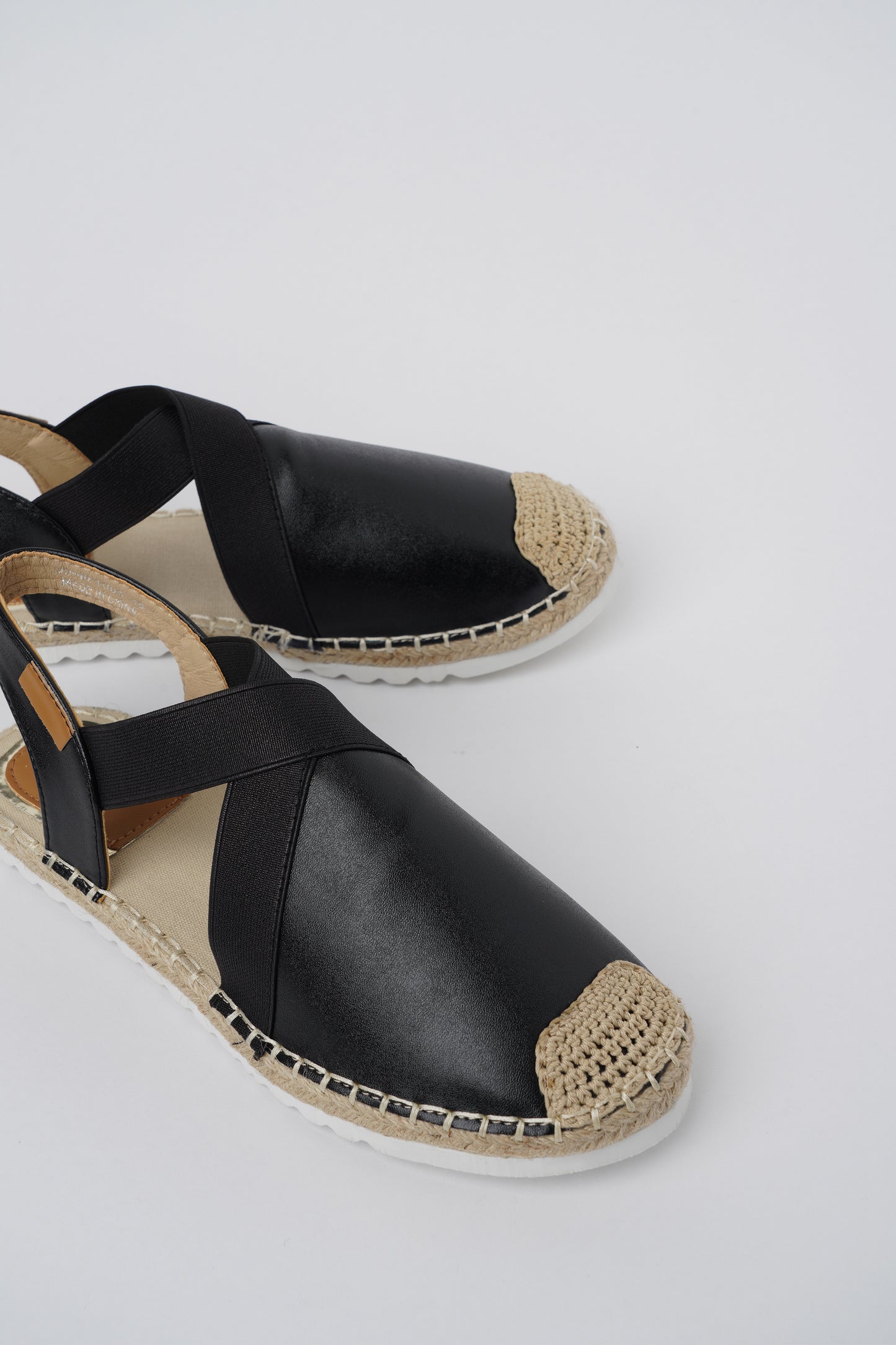 Jove Black Espadrille Slingback Shoe