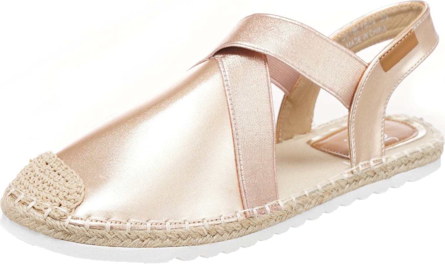 Jove Rose Gold Espadrille Slingback Shoe