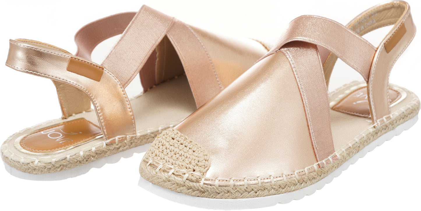 Jove Rose Gold Espadrille Slingback Shoe