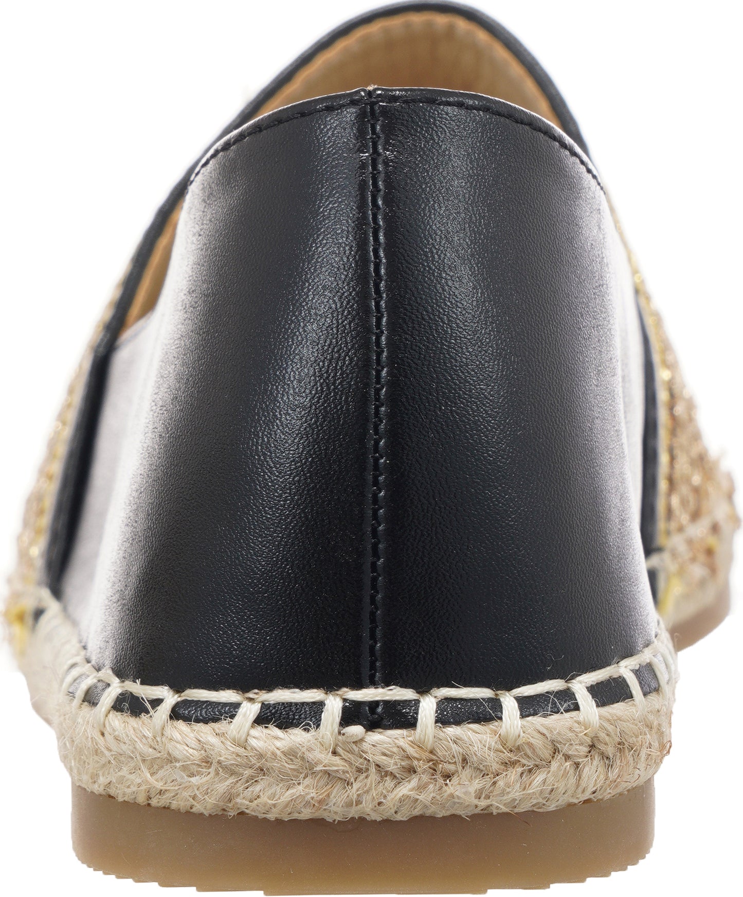 Jove Black Flat with Black and Gold Detail